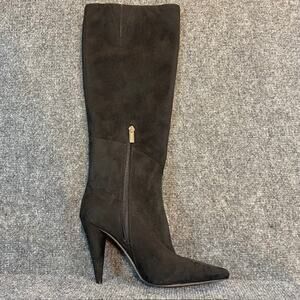 NEW Jessica Simpson Maynard Black Stretch Microsuede Heeled Boots Womens 6